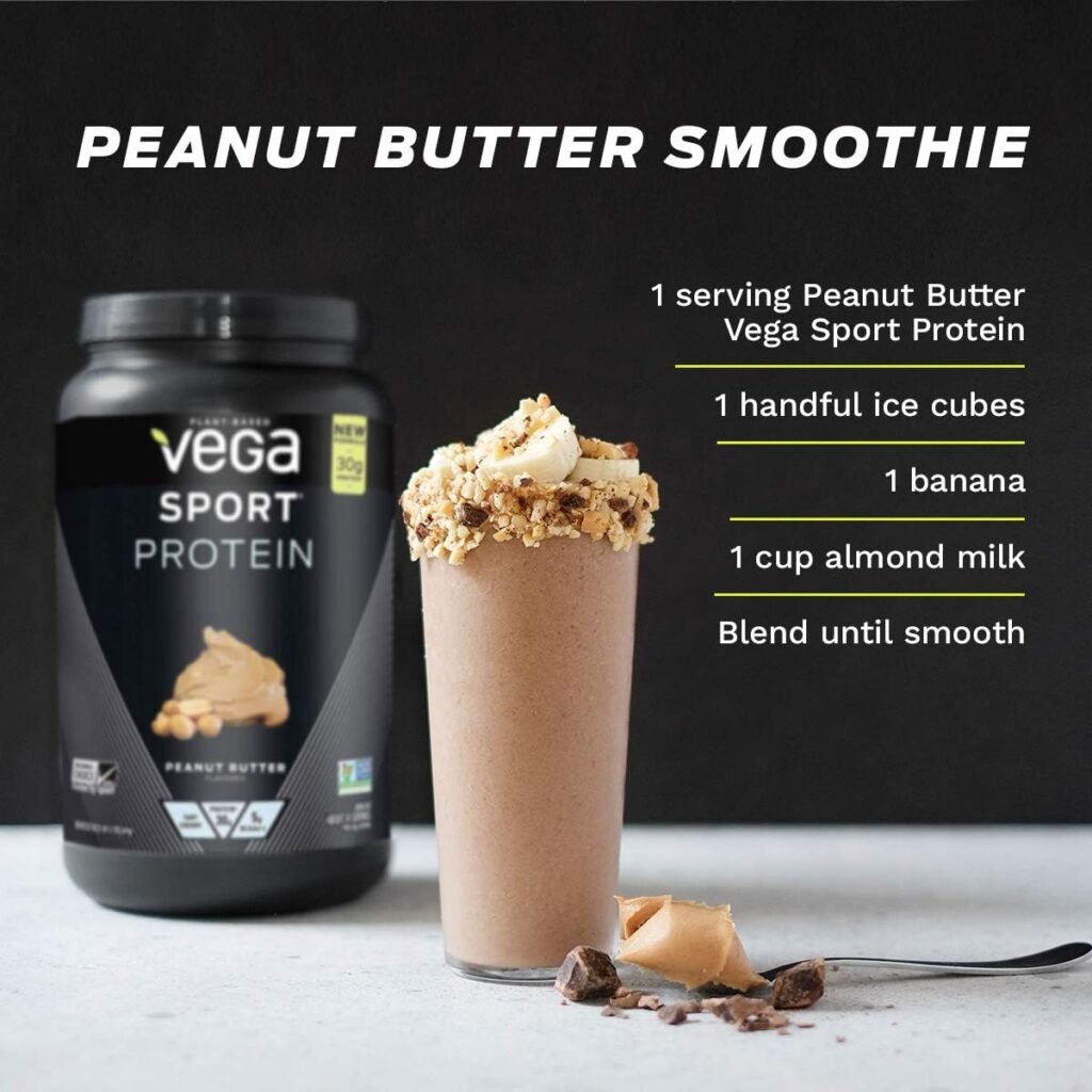 Vega Sport Protein Powder Chocolate (14 servings, 21.7 oz) - Plant-Based Vegan Protein Powder, BCAAs, Amino Acid, tart cherry, Non Dairy, Gluten Free, Non GMO (Packaging May Vary)